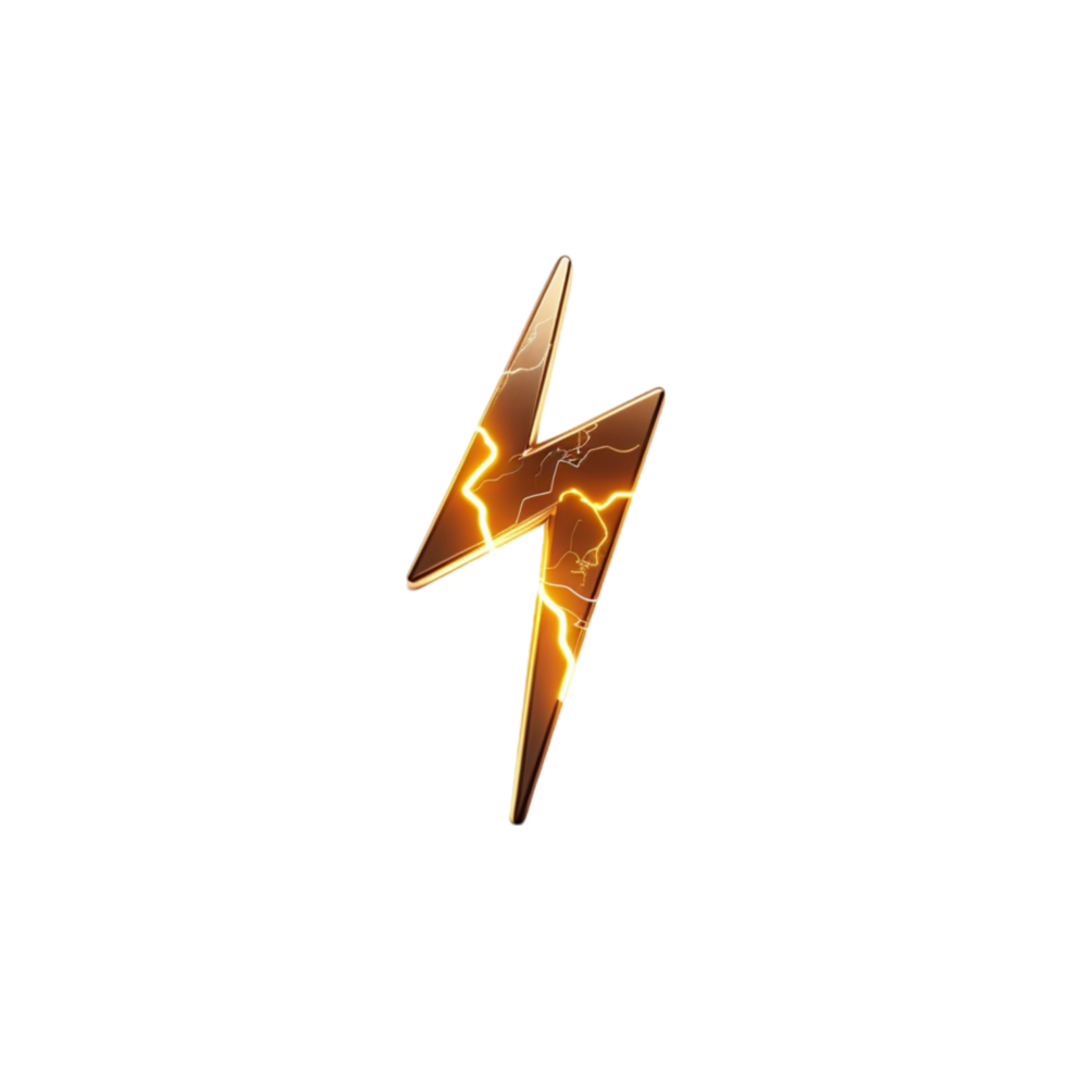 Thunder Light logo on transparent Background Generative-AI png