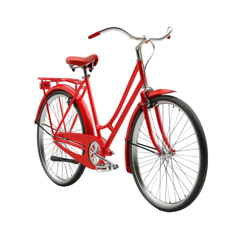 Realistic bicycle isolated on transparent background Generative-AI png