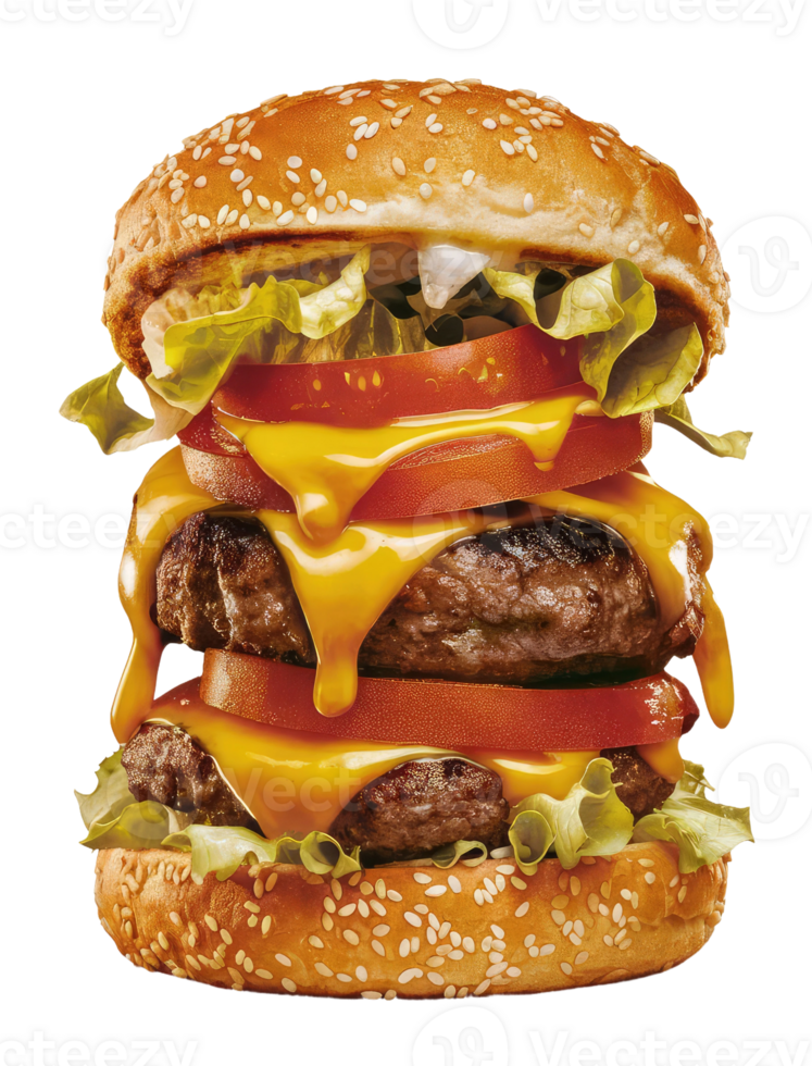A Close-Up of a Classic Burger png