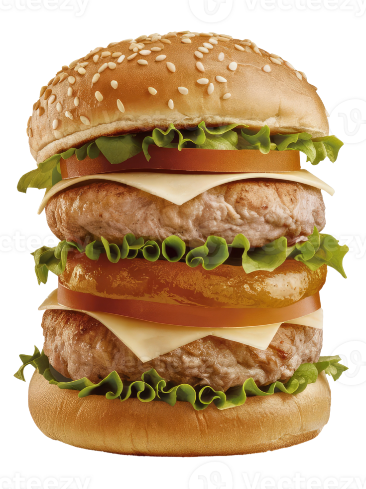 A Close-Up of a Classic Burger png