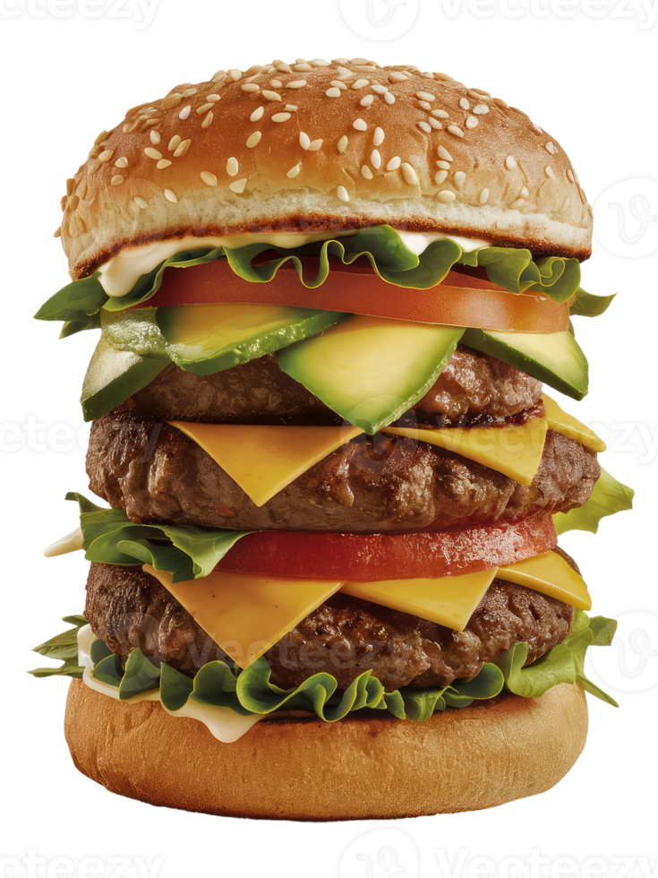 A Close-Up of a Classic Burger png