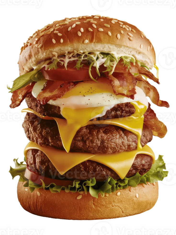 A Close-Up of a Classic Burger png