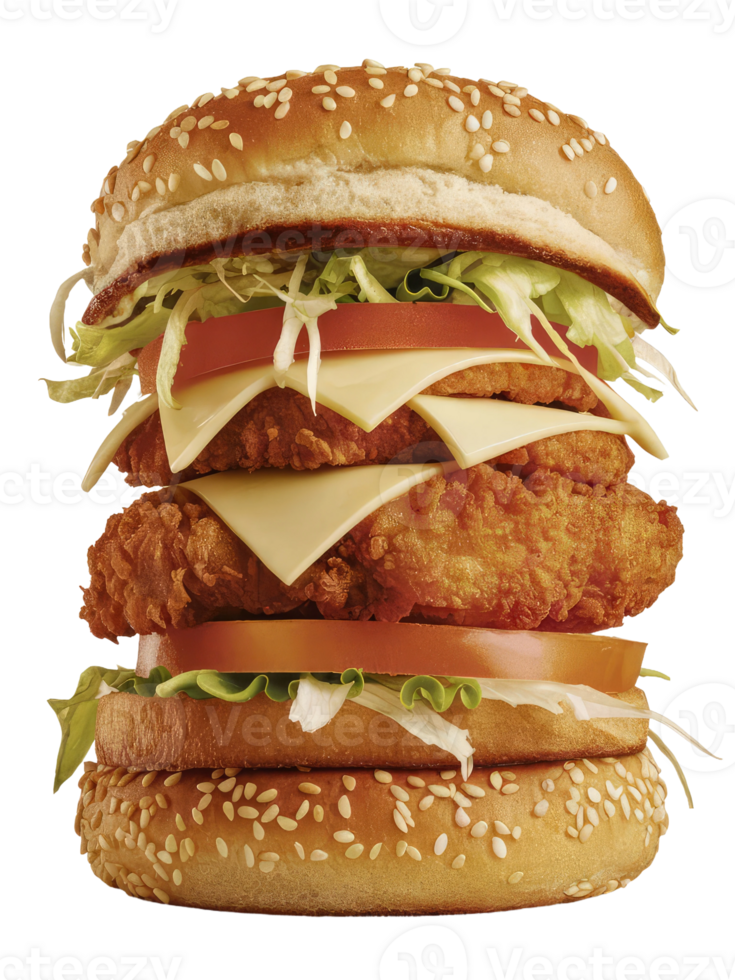 A Close-Up of a Classic Burger png