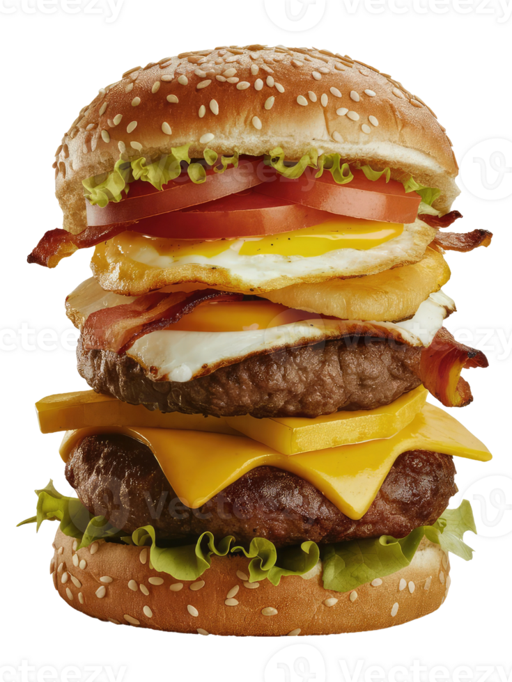 A Close-Up of a Classic Burger png