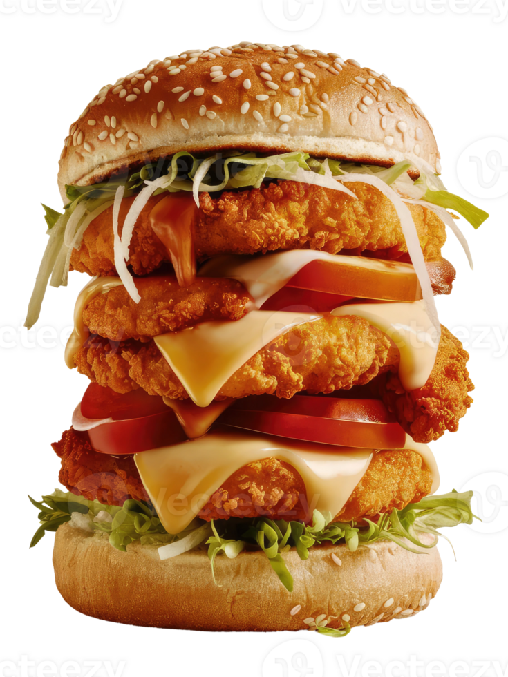 A Close-Up of a Classic Burger png
