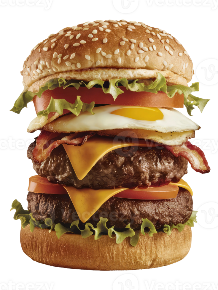 A Close-Up of a Classic Burger png