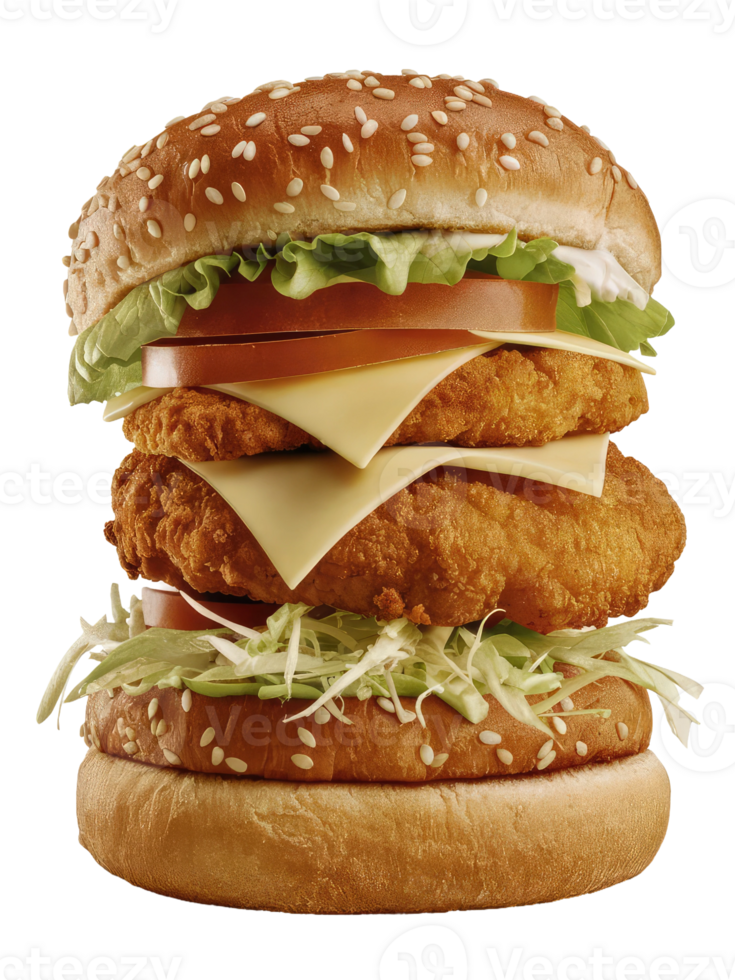 A Close-Up of a Classic Burger png