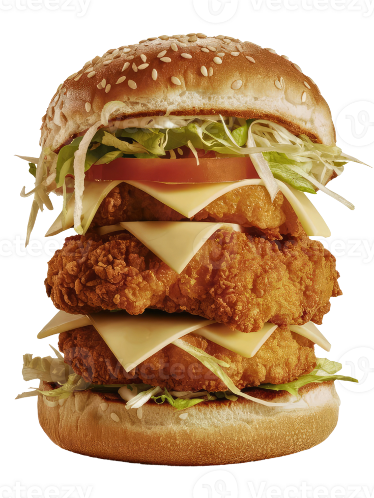 A Close-Up of a Classic Burger png