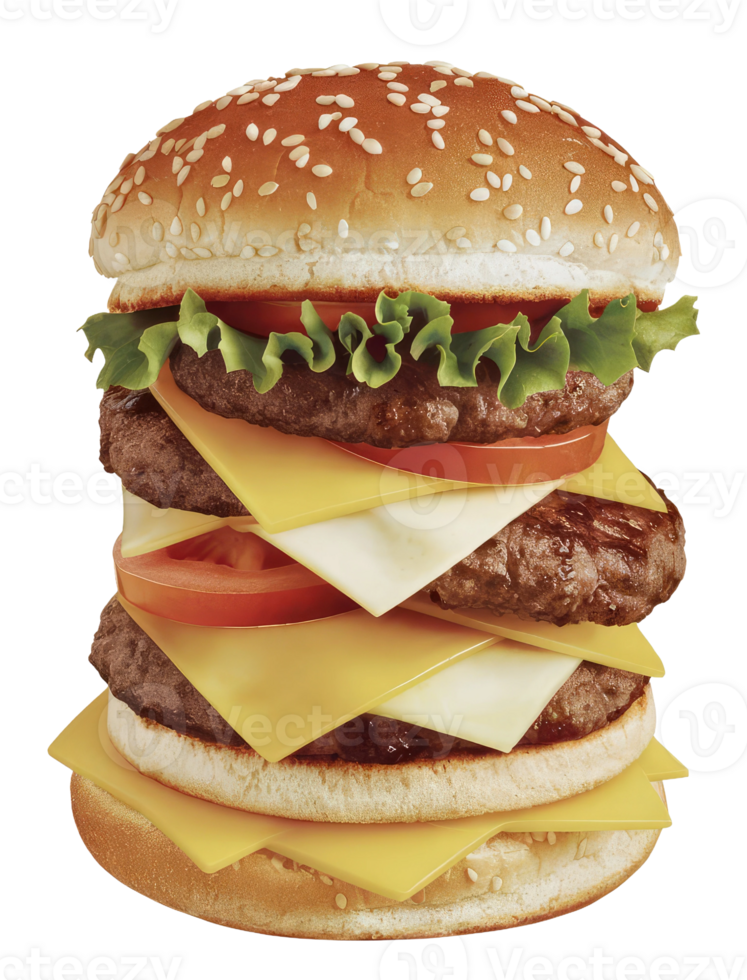 A Close-Up of a Classic Burger png