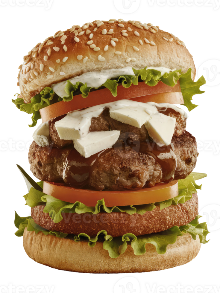 A Close-Up of a Classic Burger png
