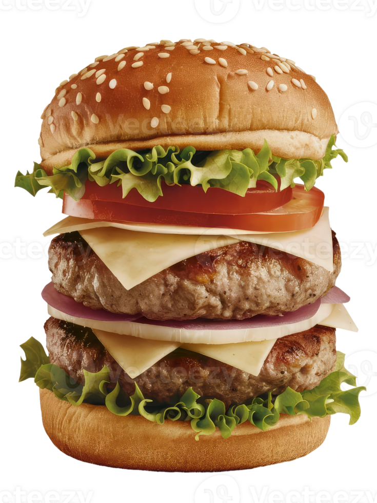 A Close-Up of a Classic Burger png