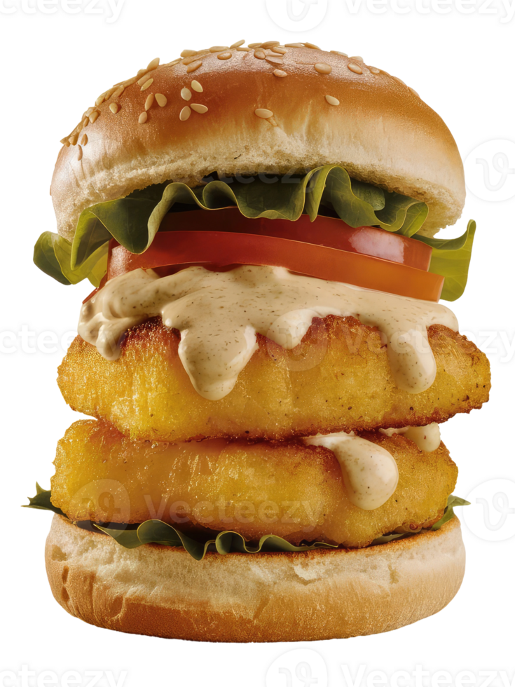A Close-Up of a Classic Burger png