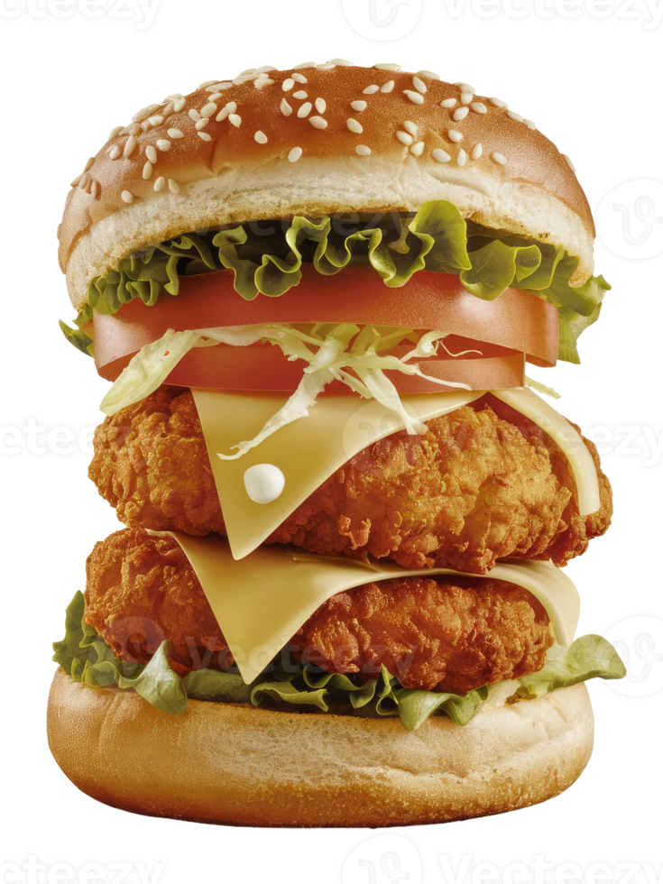 A Close-Up of a Classic Burger png
