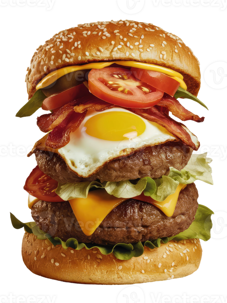 A Close-Up of a Classic Burger png