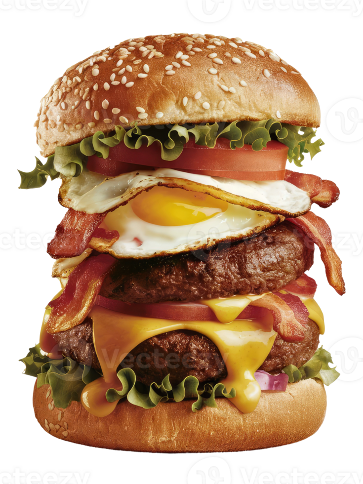 A Close-Up of a Classic Burger png