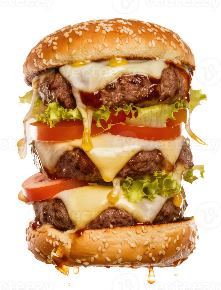 A Close-Up of a Classic Burger png