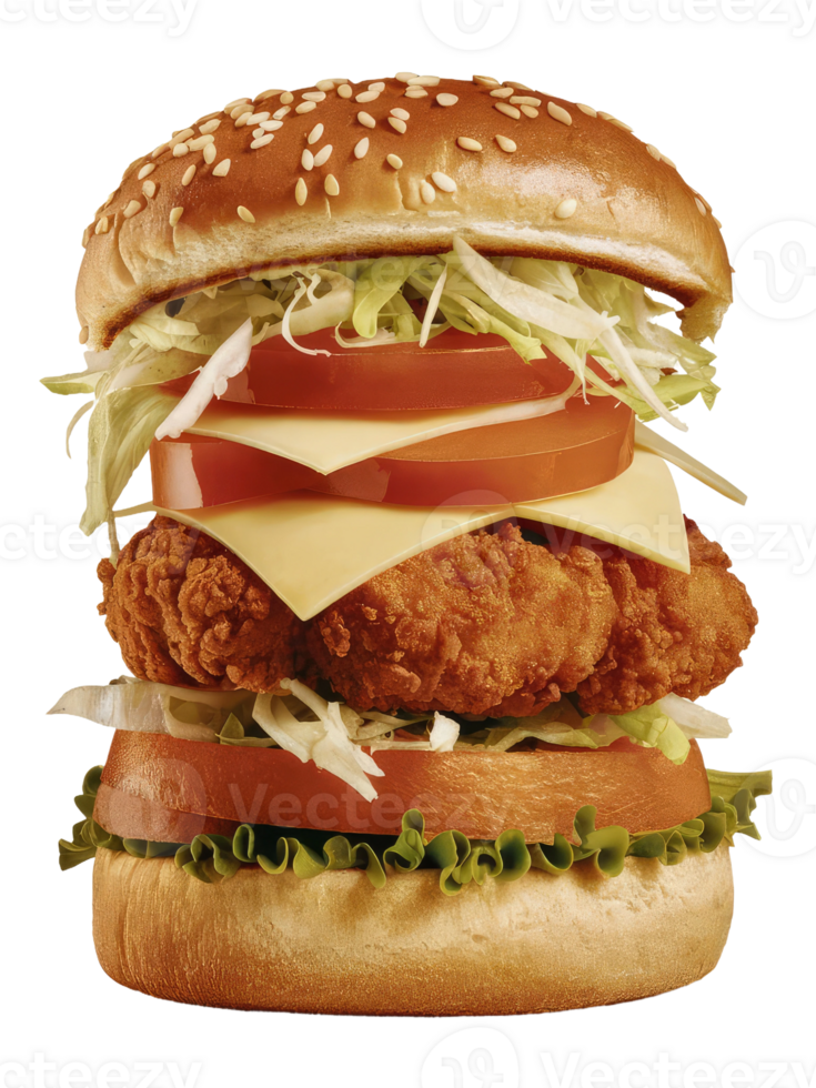 A Close-Up of a Classic Burger png