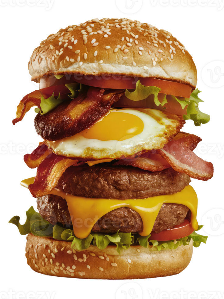 A Close-Up of a Classic Burger png