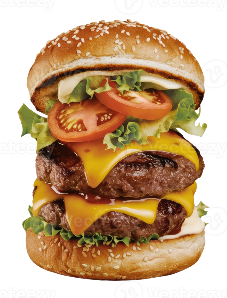A Close-Up of a Classic Burger png
