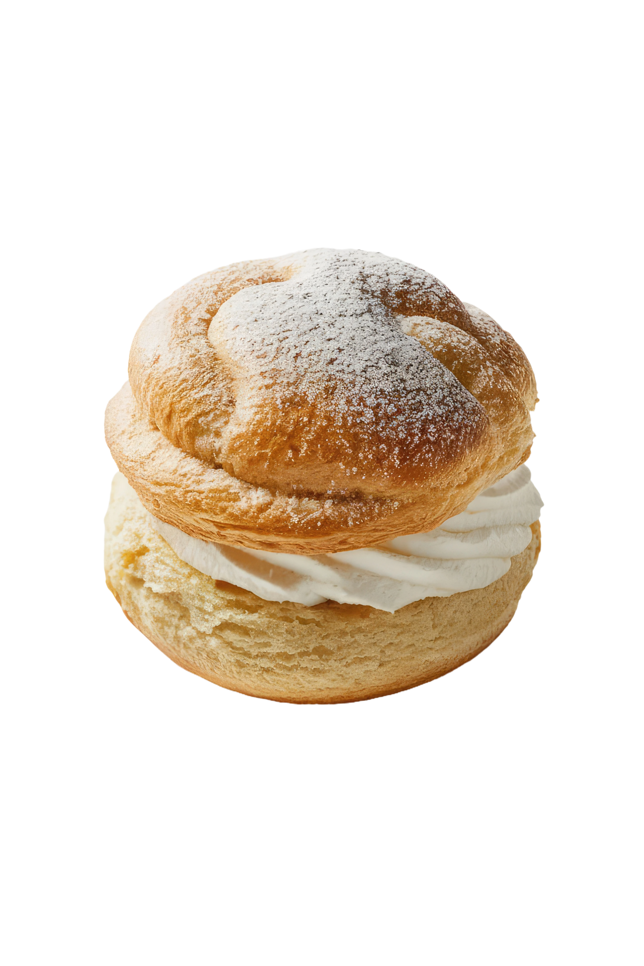 profiterole com açoitado creme e em pó açúcar 47301440 PNG