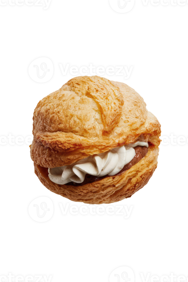 Close-up of a cream puff png