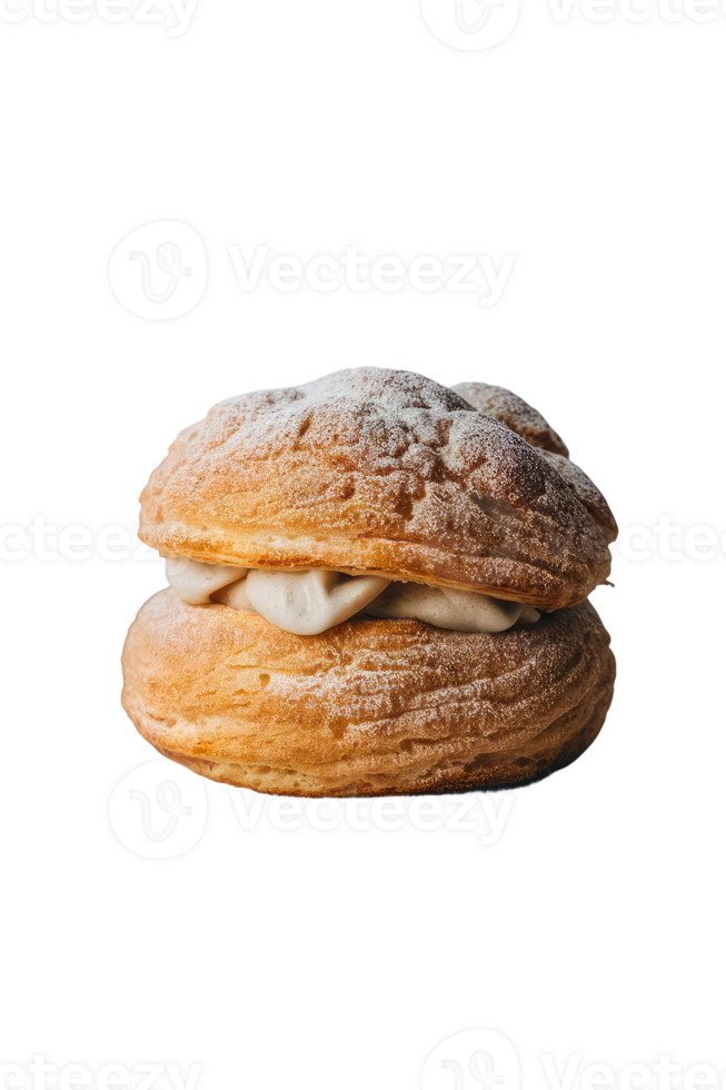 Close-up of a cream puff png