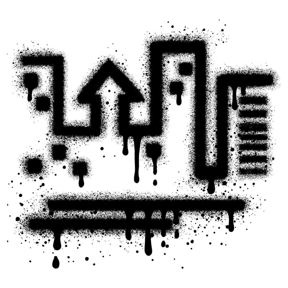Spray Painted Graffiti modern city Sprayed isolated with a white background. vector