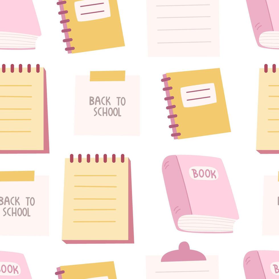 Seamless pattern with school elements. vector