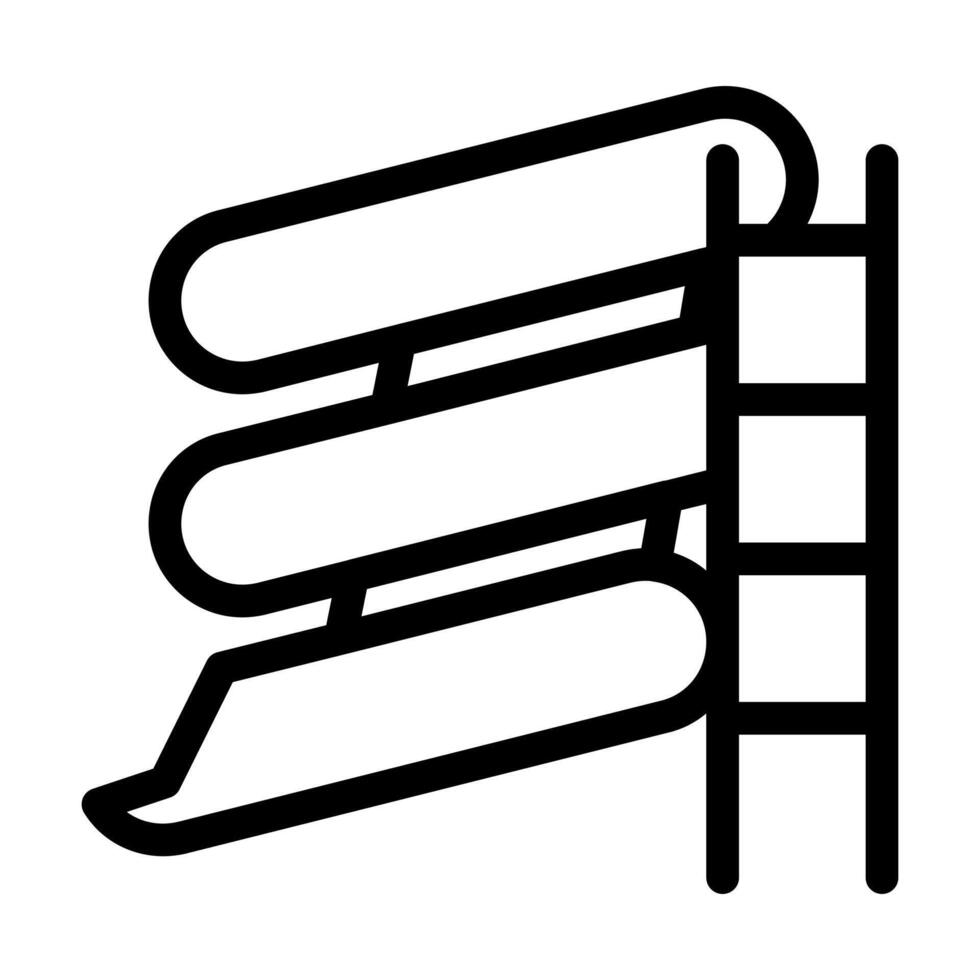 waterslide icon, sign, symbol in line style. illustration vector
