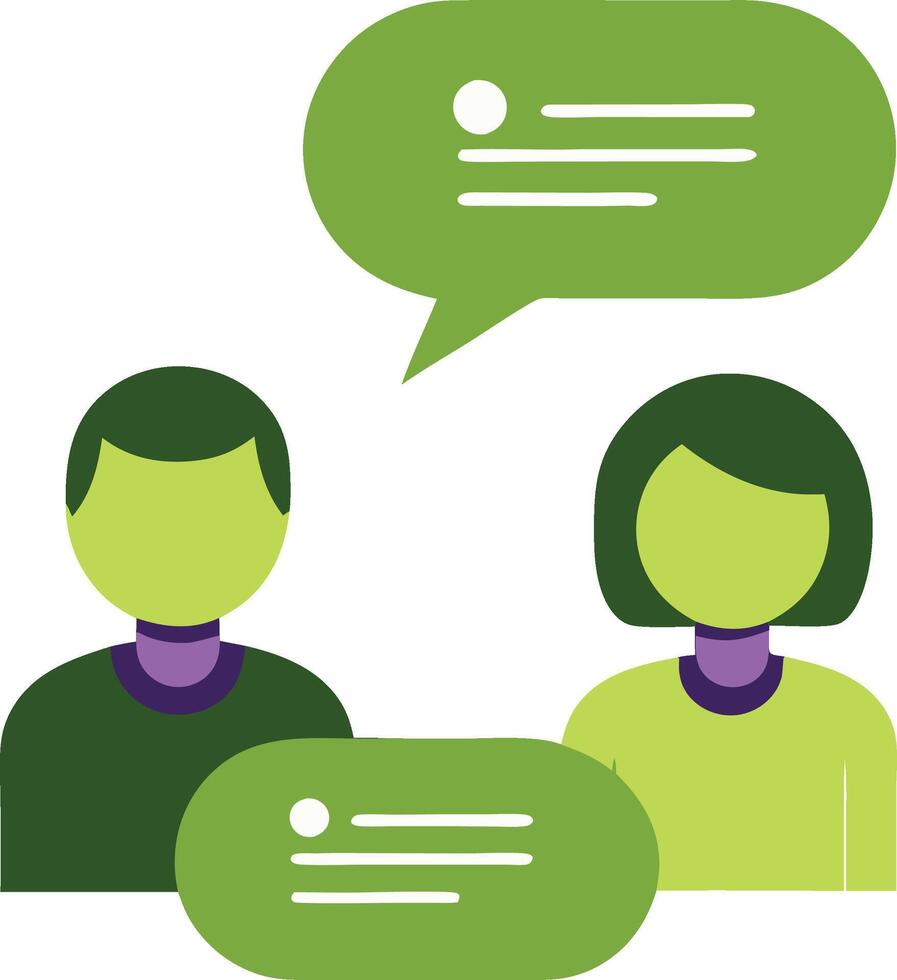 Two people talking to each other vector