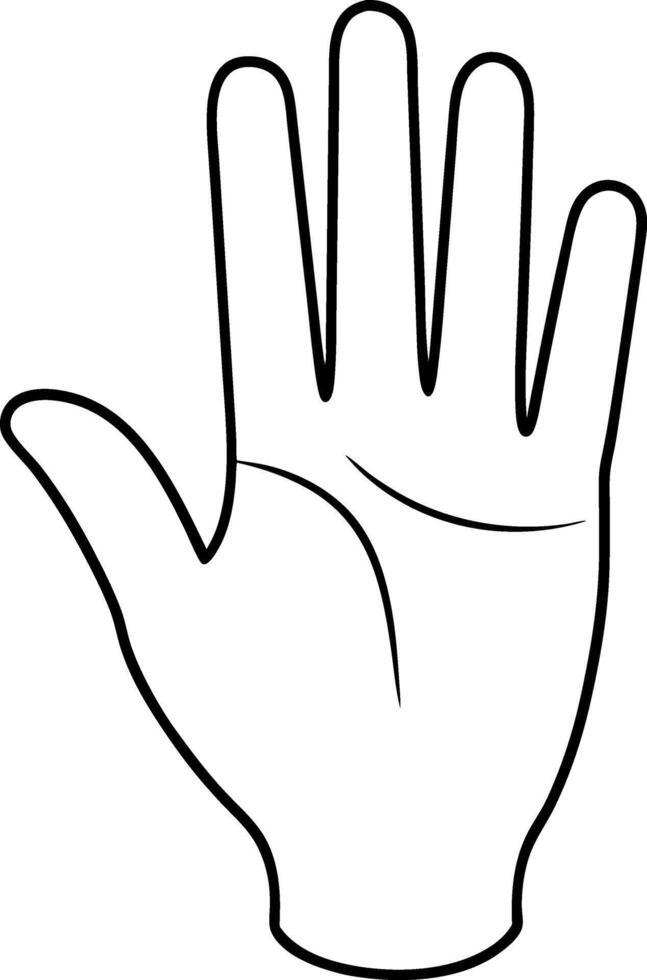 A hand with the thumb up and the other fingers down vector