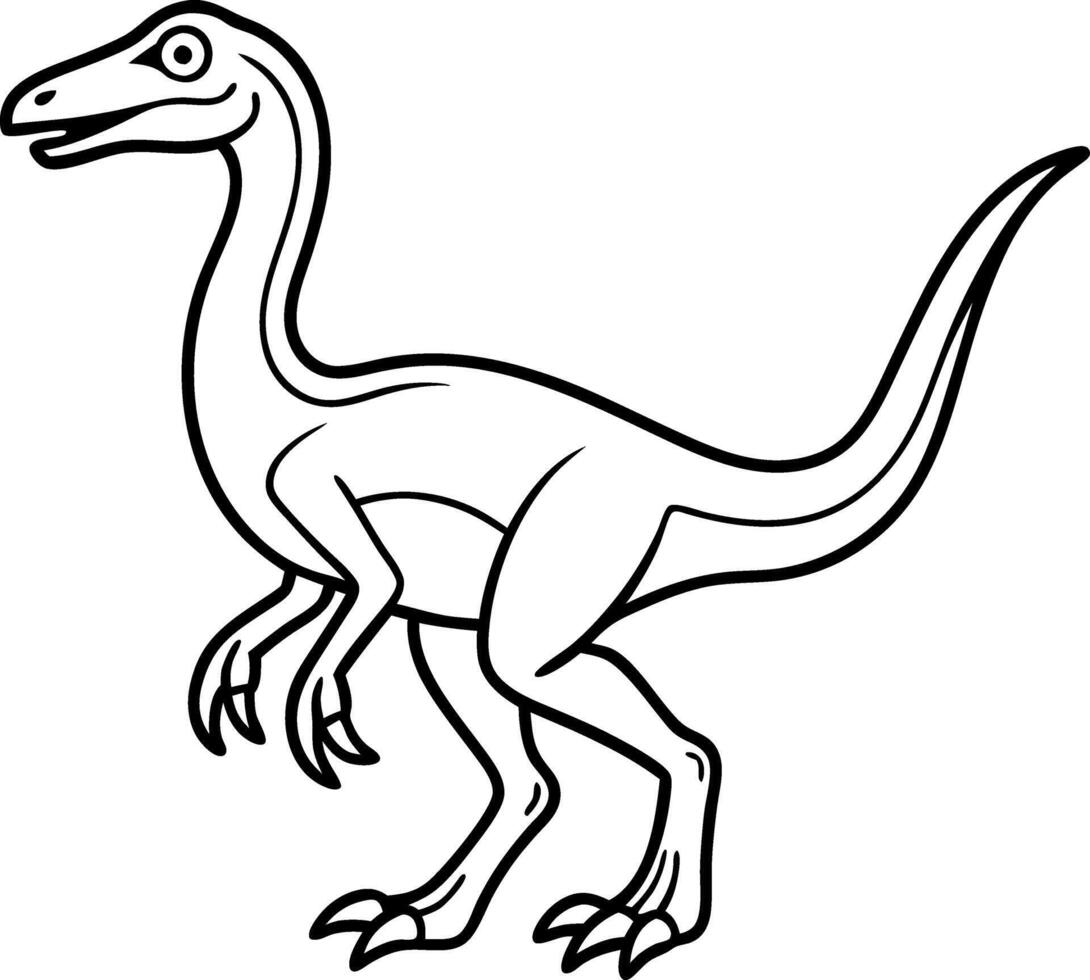 A dinosaur is walking on a white background vector