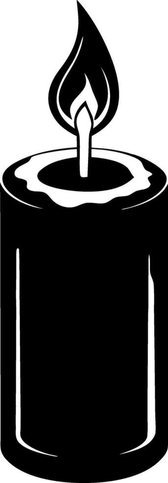 A candle with a flame is lit vector