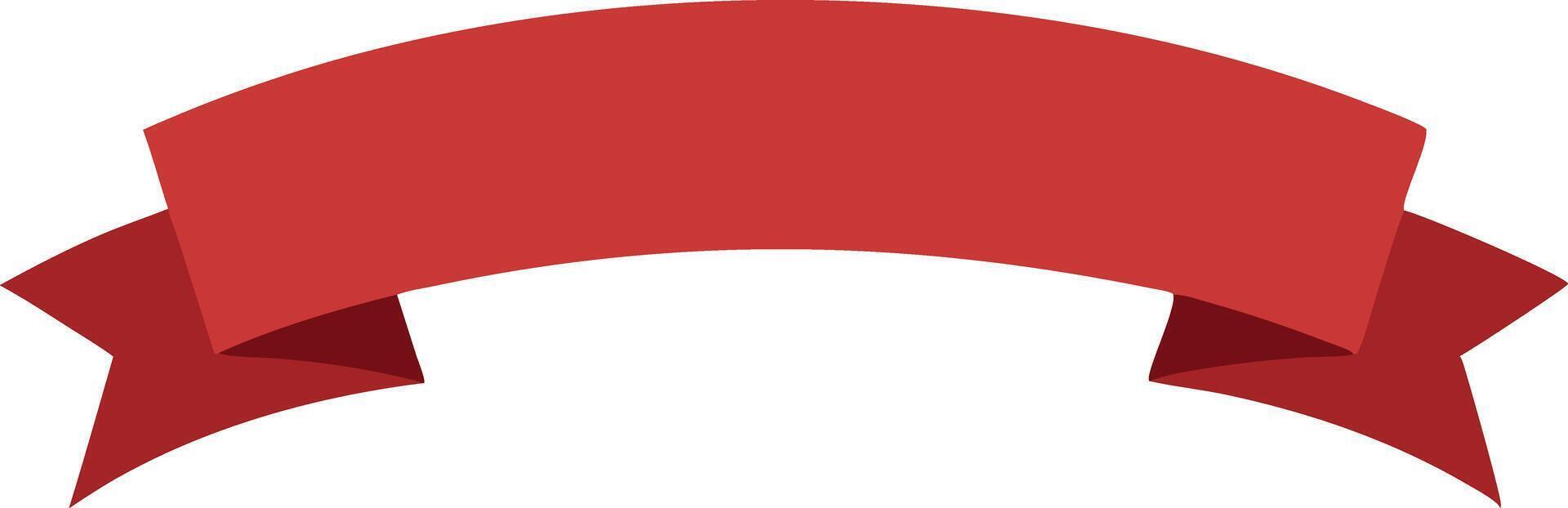 A red ribbon with a red star on it vector