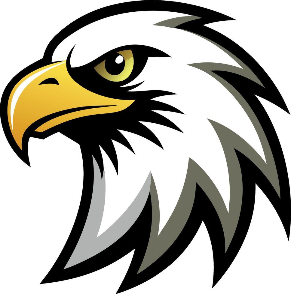 The eagle has a fierce look on its face vector