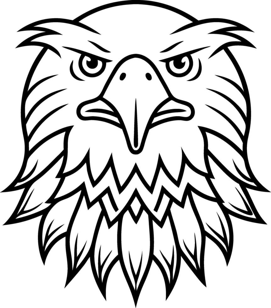 The eagle has a fierce look on its face vector