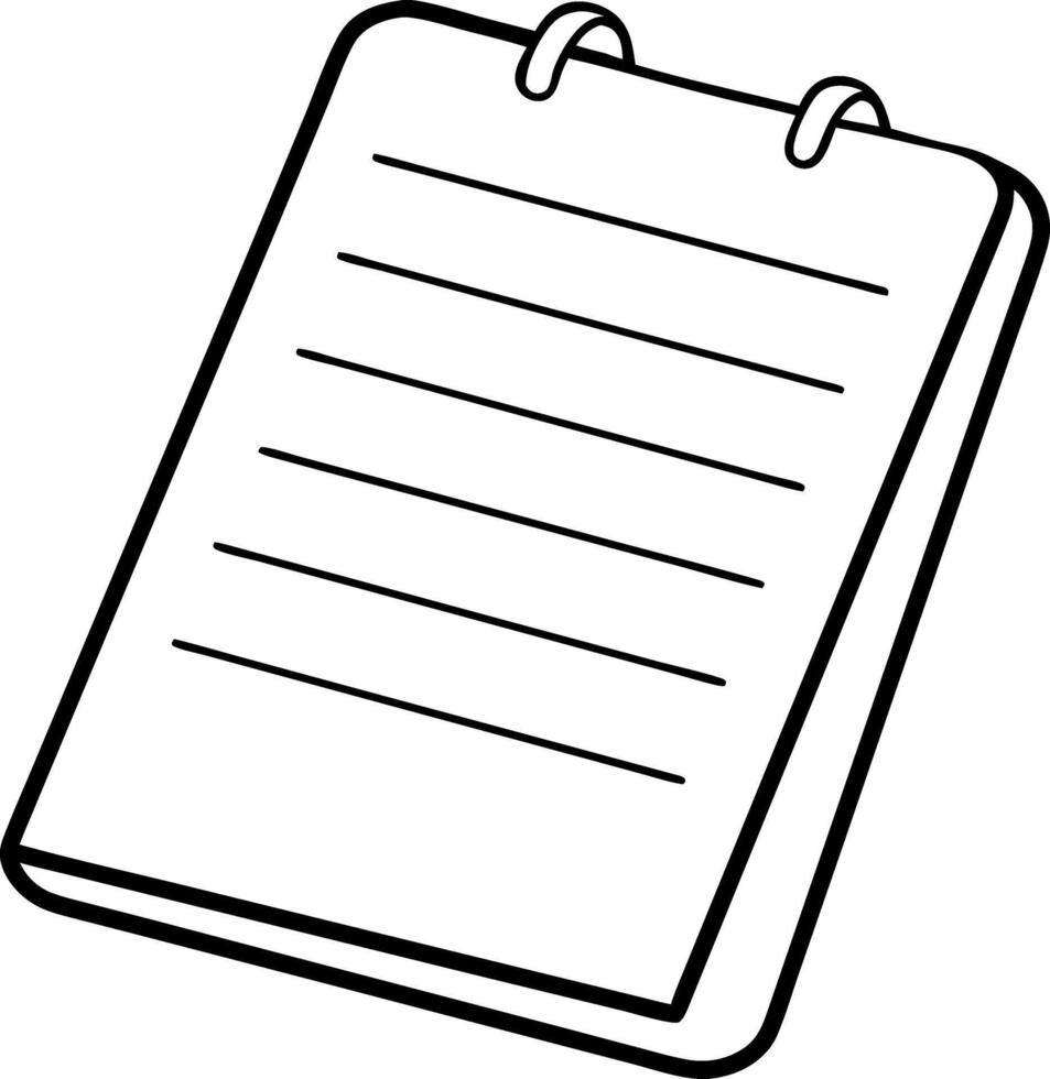 A blank notebook with a spiral binding vector