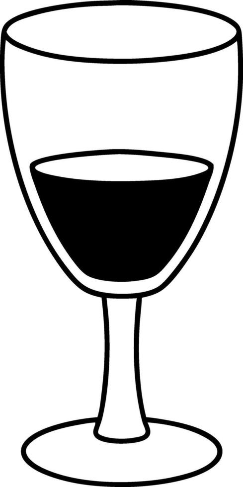A glass of wine is shown in a white background vector