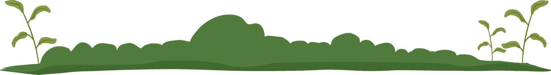 green long bush vector