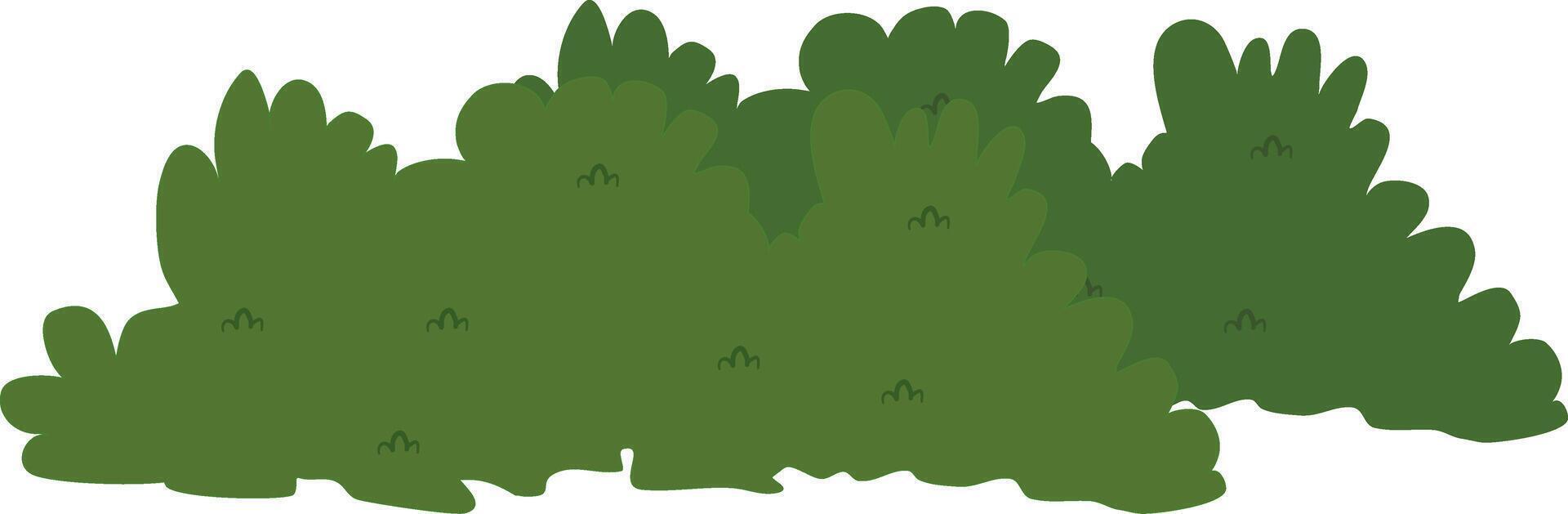 green bush illustration vector