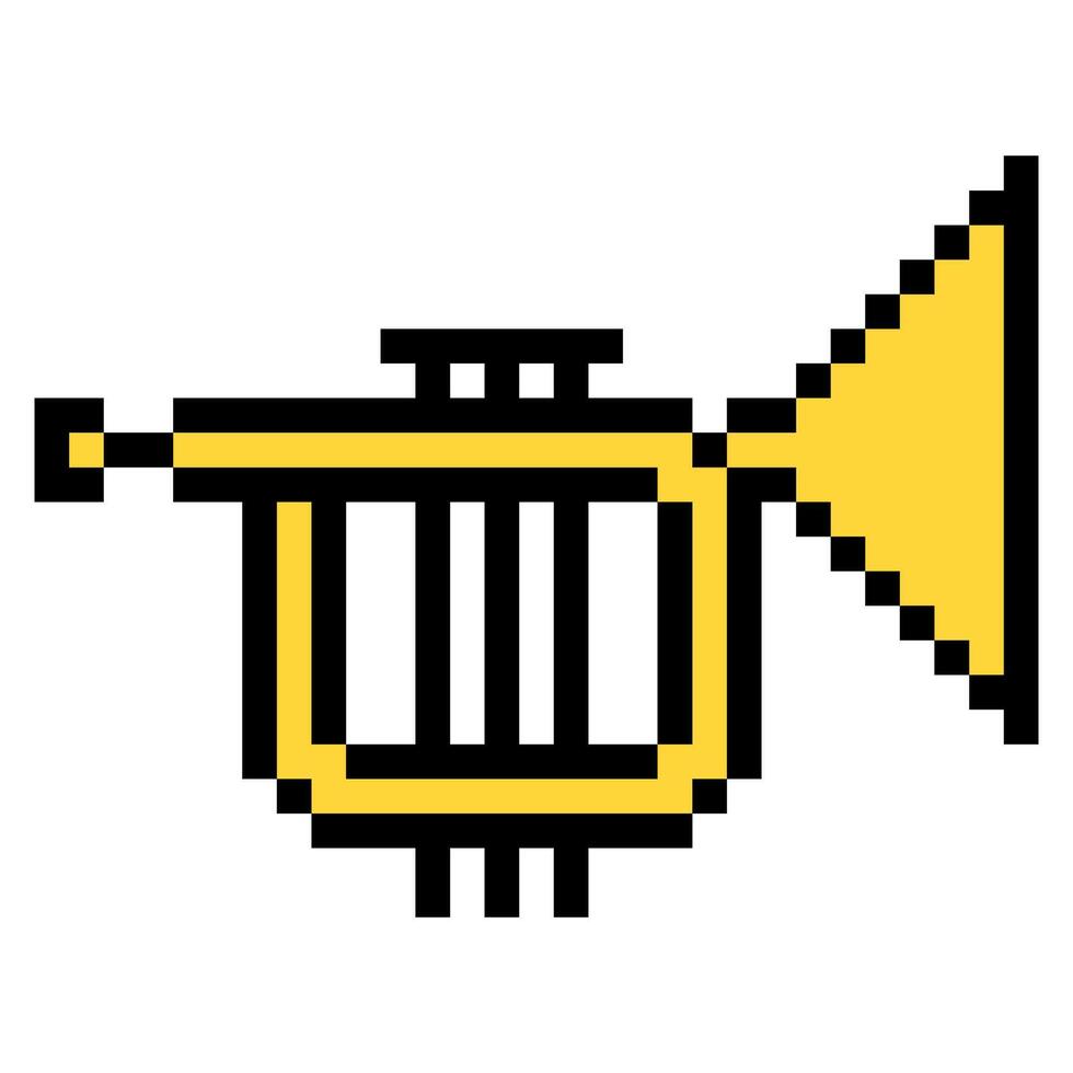 Trumpet in pixel art style vector