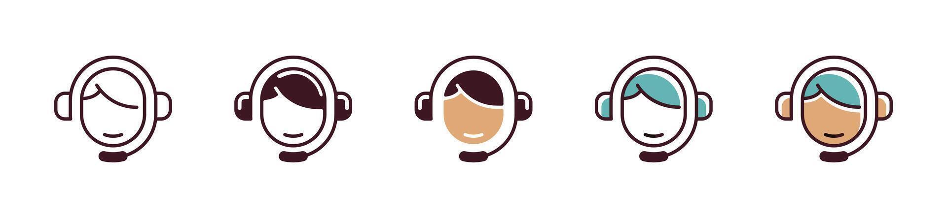 simple customer service and support assistant icon hotline for client call information symbol illustration for web and app template design vector