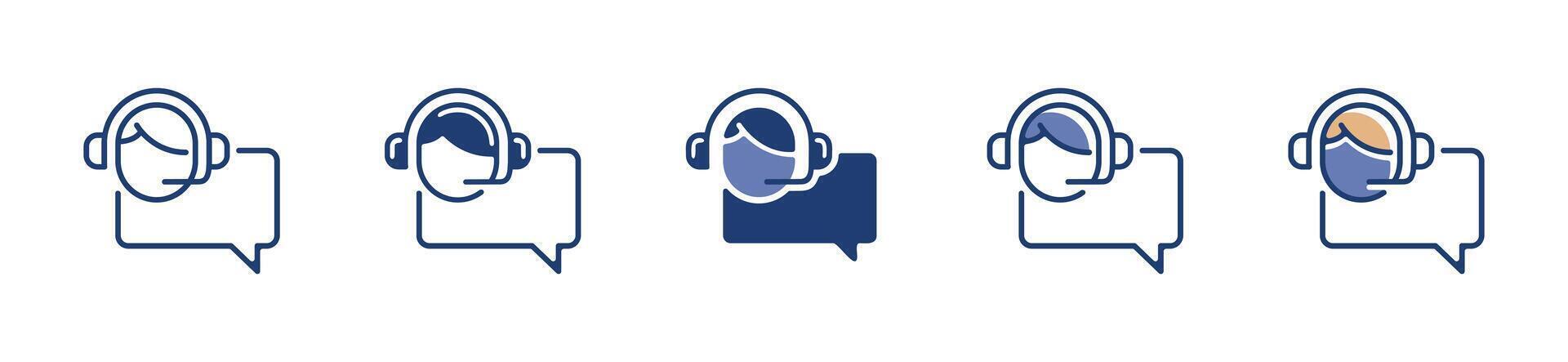 simple rectangle bubble with service and support assistant icon hotline for client information symbol illustration for web and app template design vector