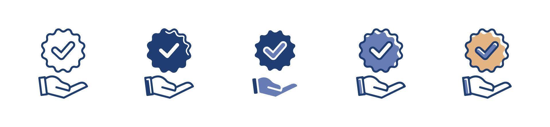 certified valid emblem icon premium quality warranty symbol with ribbon as reward or approval signs illustration vector