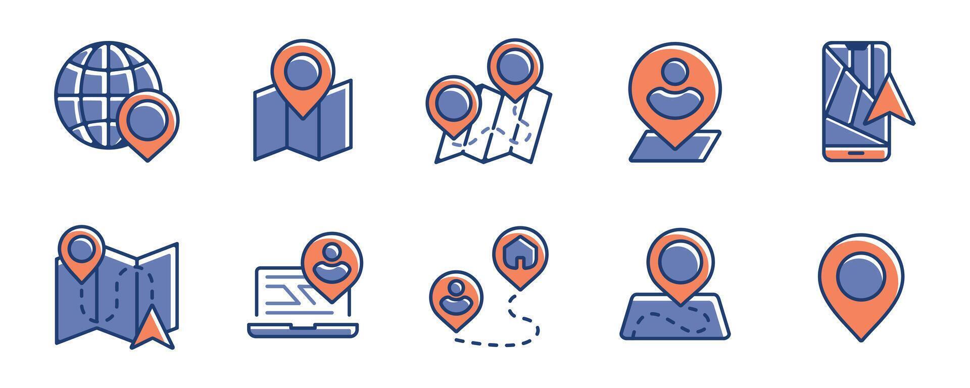 navigation map location icon pinpoint route direction for travel indicator symbol illustration for position mark global path design vector