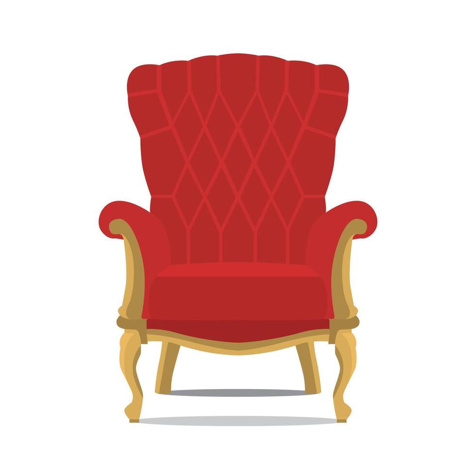 Royal chair illustration isolated on white background vector