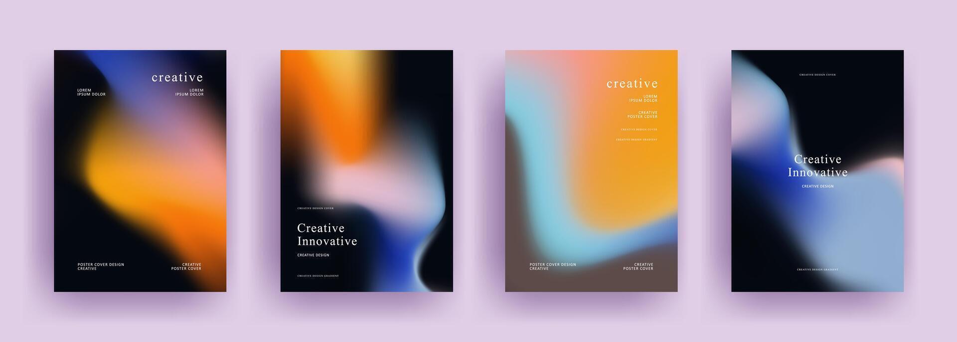 abstract gradient background template. trendy Minimalist style posters with dark concept. Modern wallpaper design for social media, brochure, flyer, banner vector