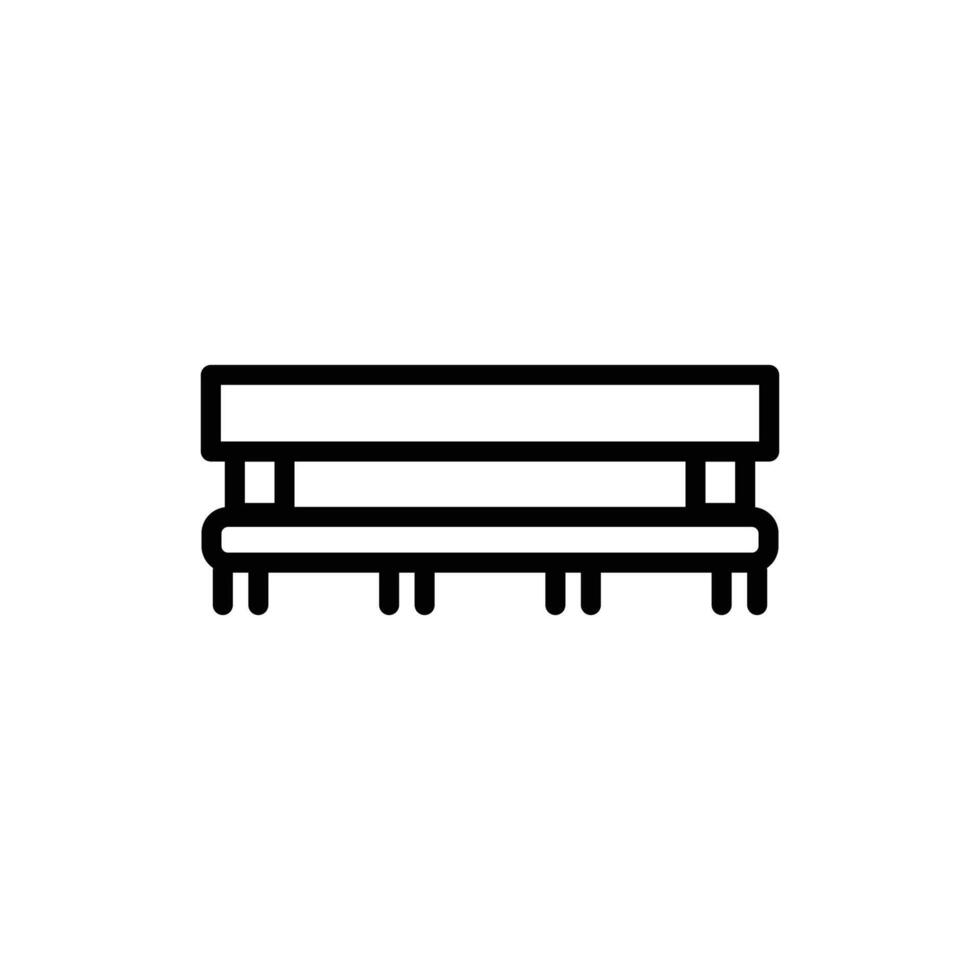 bench icon line style vector