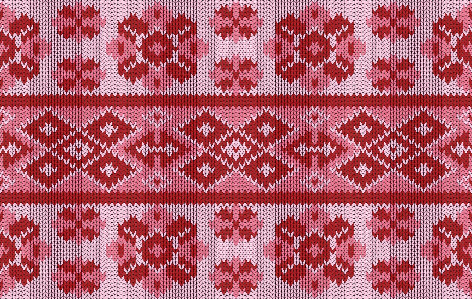 Knitted pattern seamless fabric red color tone. traditional knitted pattern ethnic style. Designed for background ,wallpaper ,carpet ,clothing ,knitted pattern ,fabric ,pixel art ,textile vector