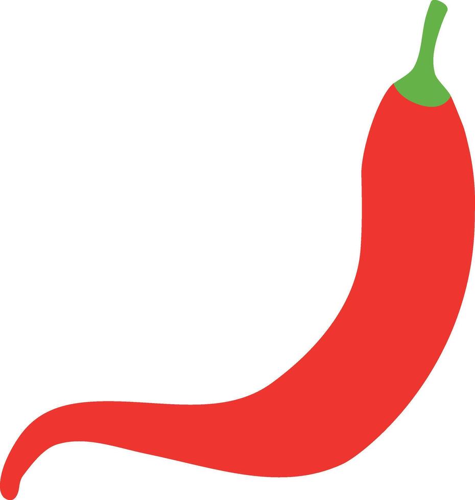 Red Pepper icon. Red hot pepper flat icon. Chili spicy. vector
